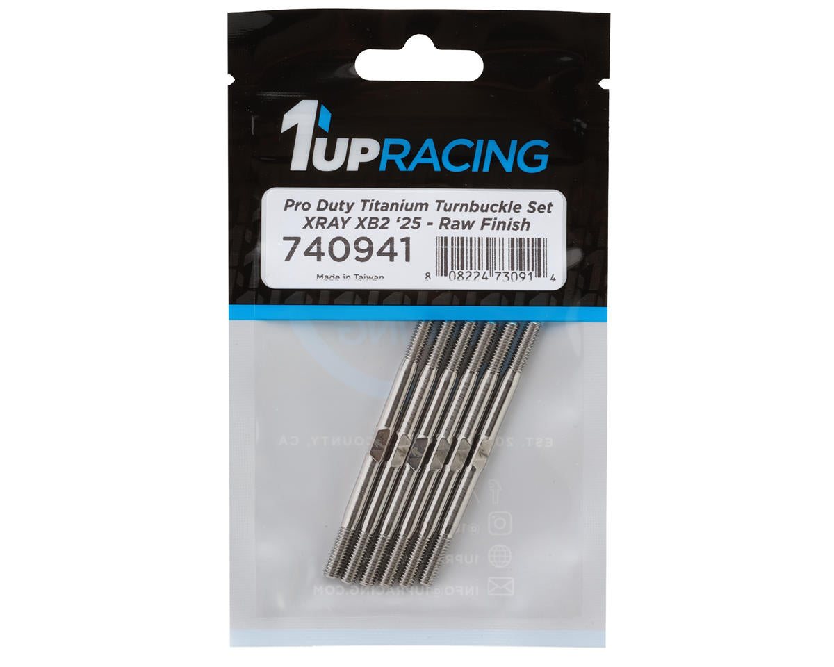1UP Racing Xray XB2 2025 Pro Duty Titanium Turnbuckles Set (Silver)