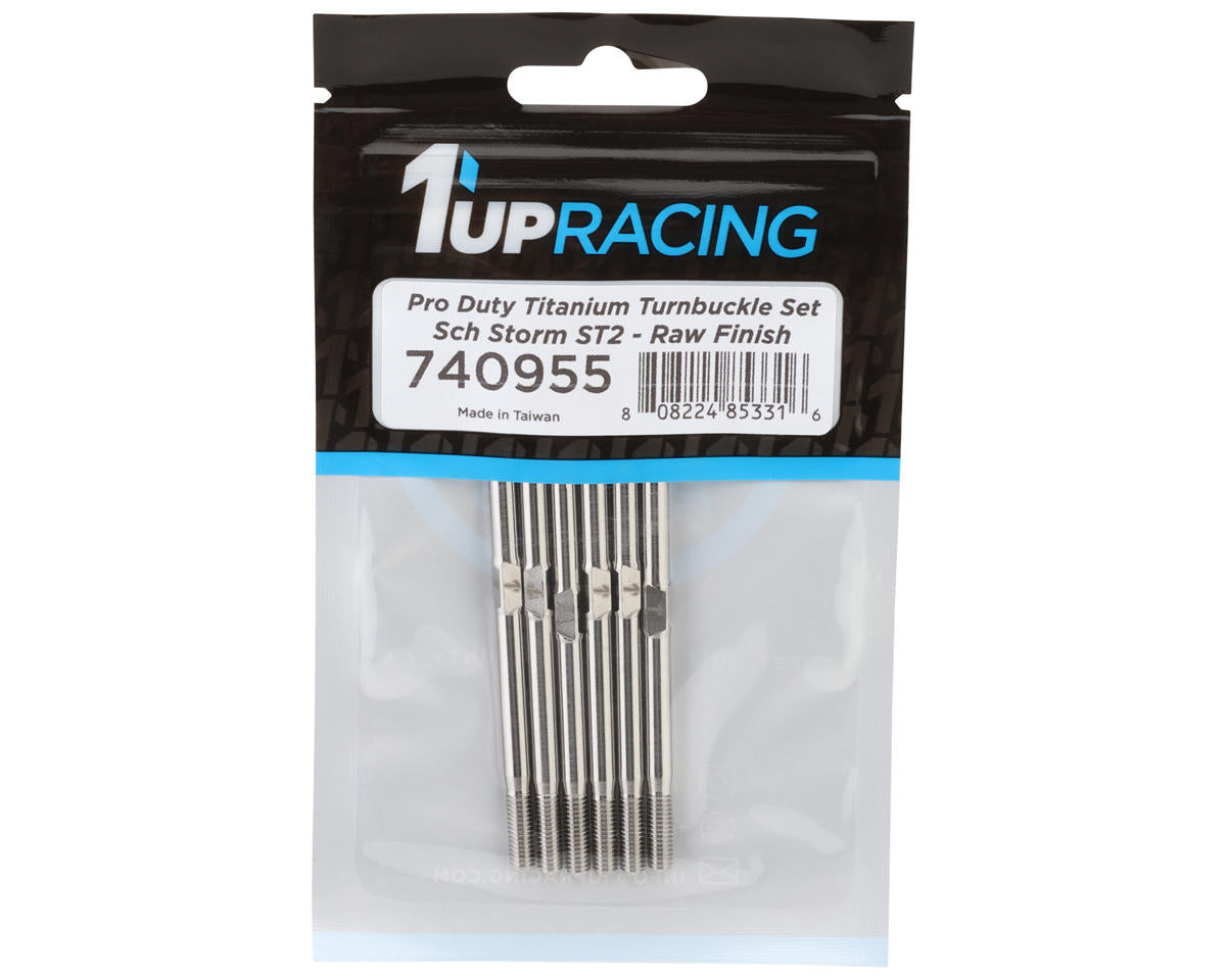 1UP Racing Schumacher Storm ST2 Pro Duty Titanium Turnbuckle Set (Silver)