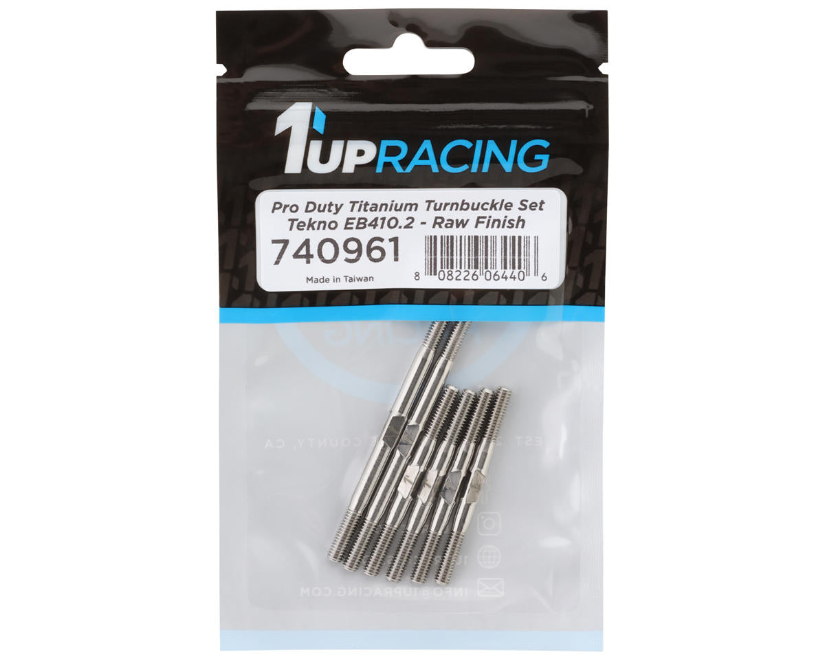 1UP Racing Tekno EB410.2 Pro Duty Titanium Turnbuckle Set (Silver)