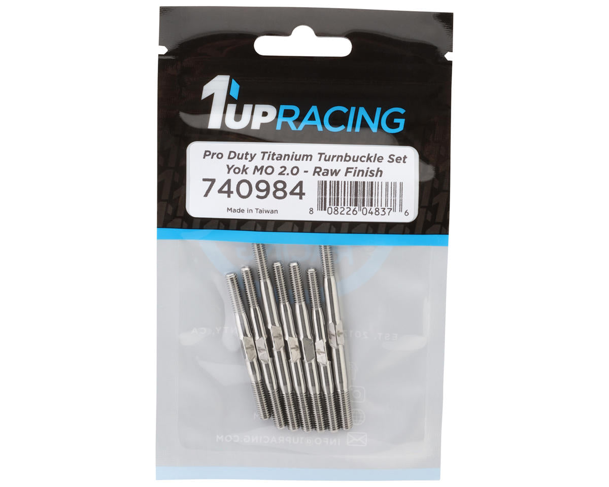 1UP Racing Yokomo MO 2.0 Pro Duty Titanium Turnbuckle Set (Silver)
