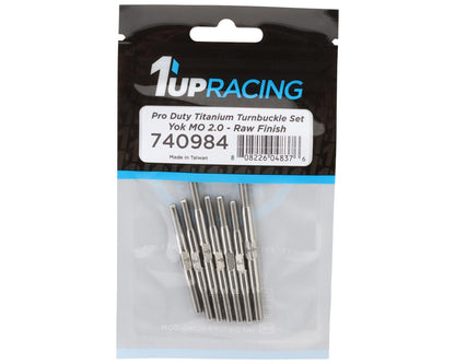 1UP Racing Yokomo MO 2.0 Pro Duty Titanium Turnbuckle Set (Silver)