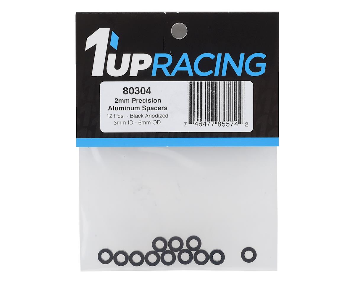 1UP Racing 3x6mm Precision Aluminum Shims (Black) (12) (2mm)