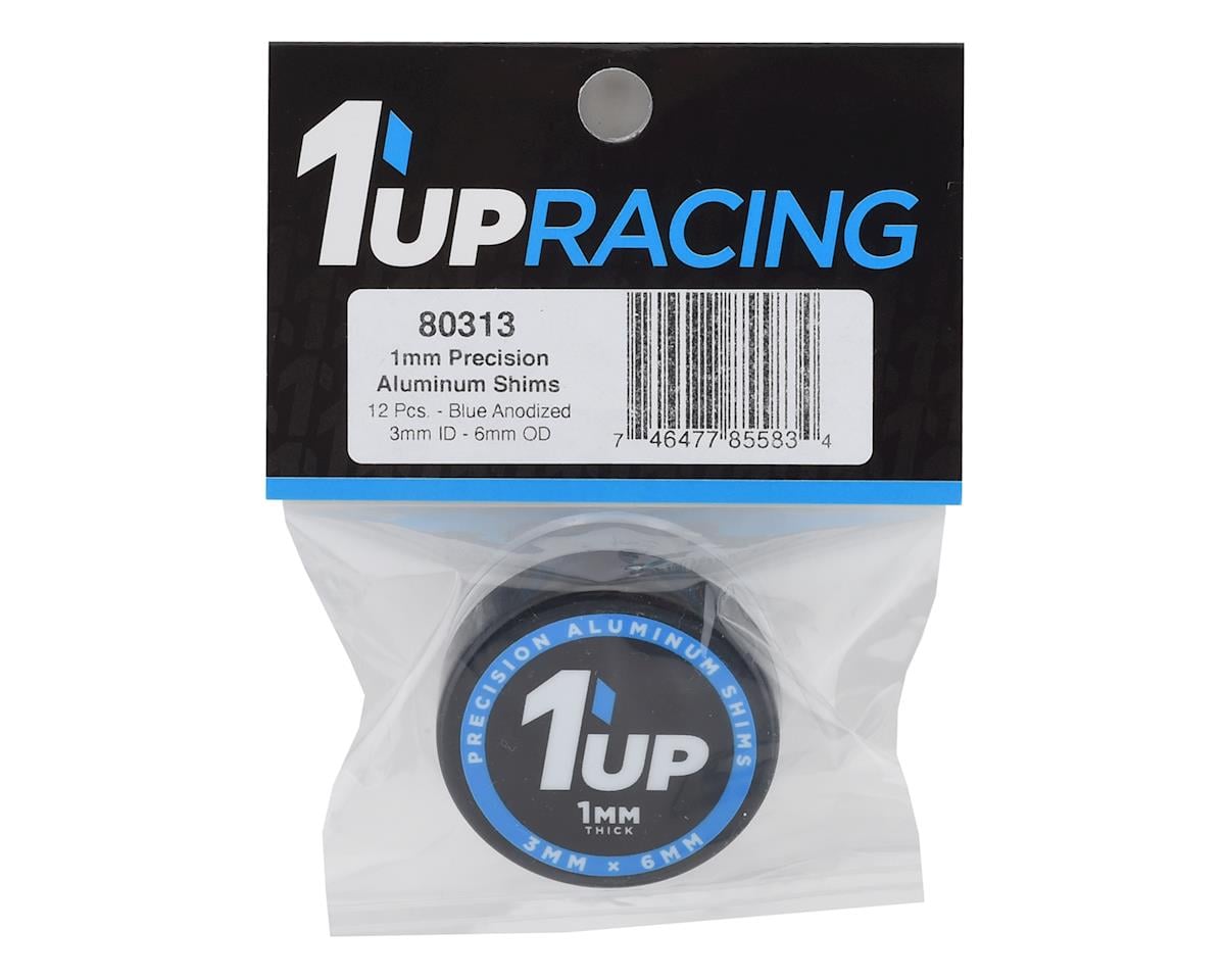 1UP Racing 3x6mm Precision Aluminum Shims (Blue) (12) (1mm)