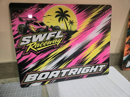 Customized SWFL Raceway Pit Board