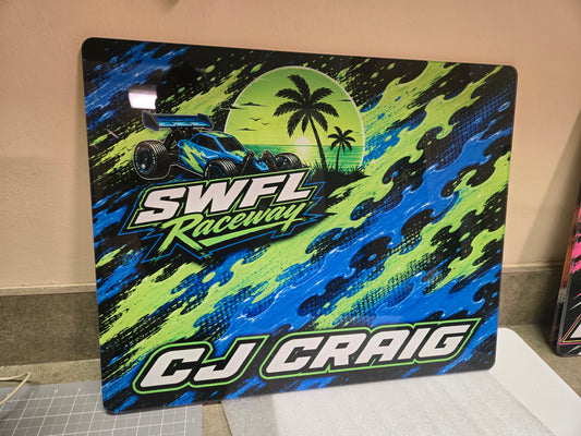 Customized SWFL Raceway Pit Board