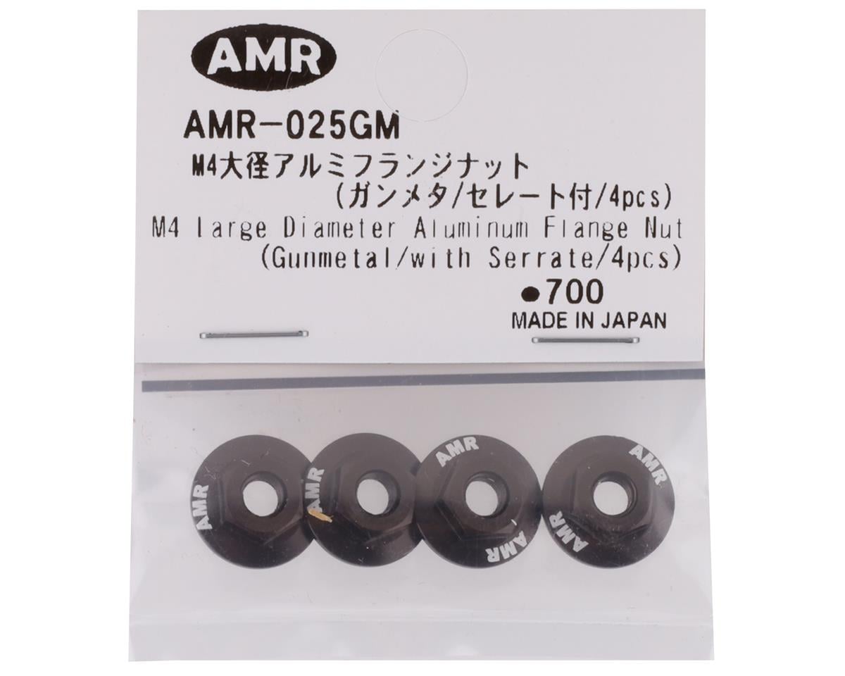 AMR M4 Aluminum Serrated Flange Nut (4) (Gun Metal)