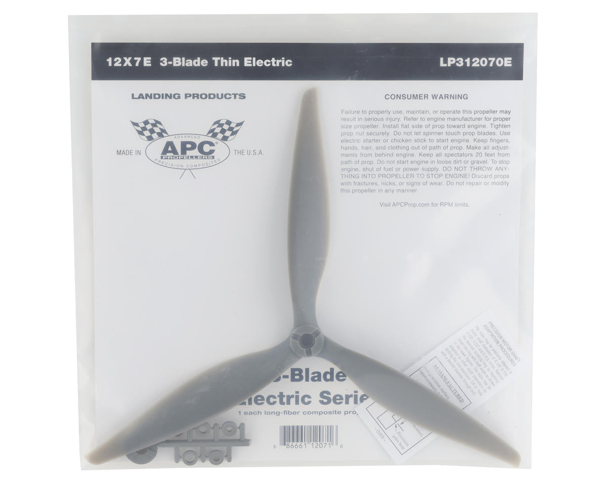 APC 12x7E-3 Three Blade Propeller