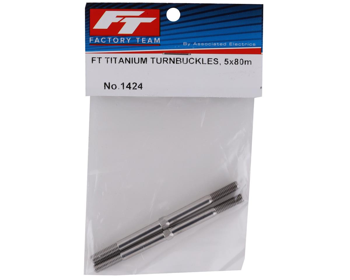 Team Associated 5x80mm Factory Team Titanium Turnbuckles