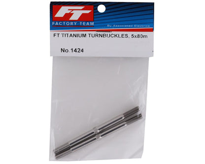 Team Associated 5x80mm Factory Team Titanium Turnbuckles