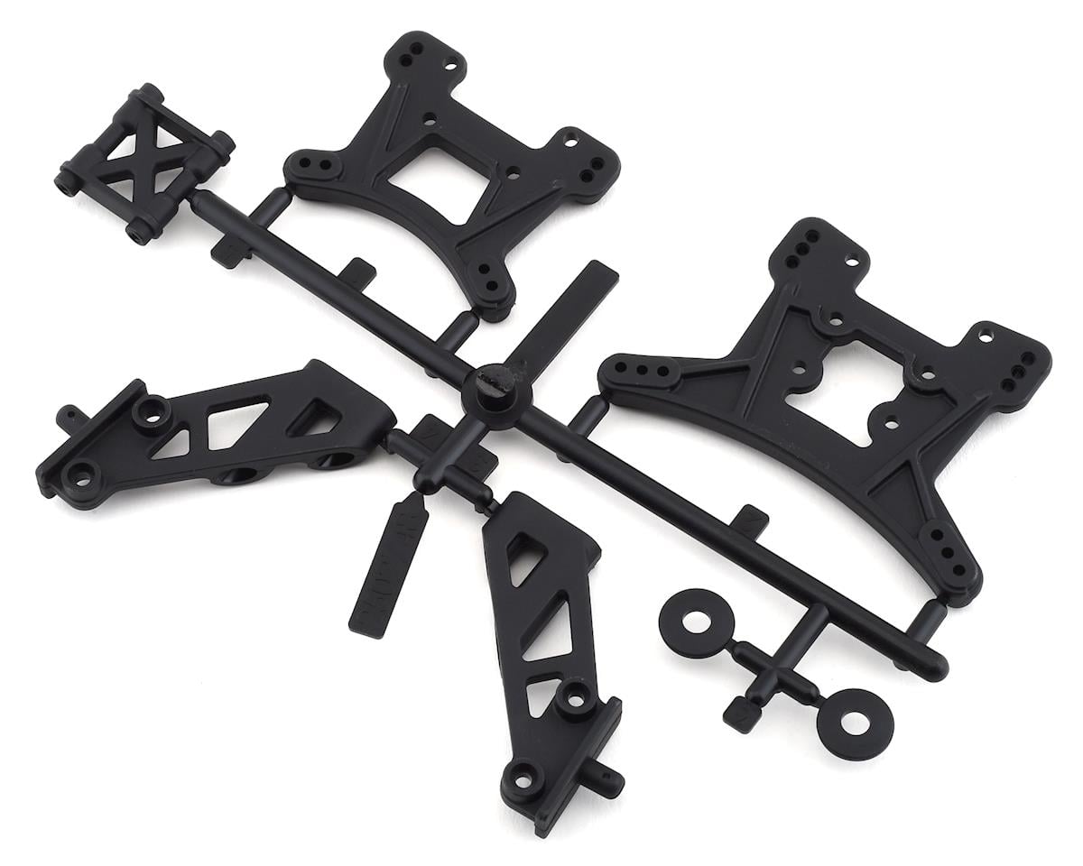 Team Associated Reflex 14B/14T Front & Rear Shock Tower Set w/Wing Mounts