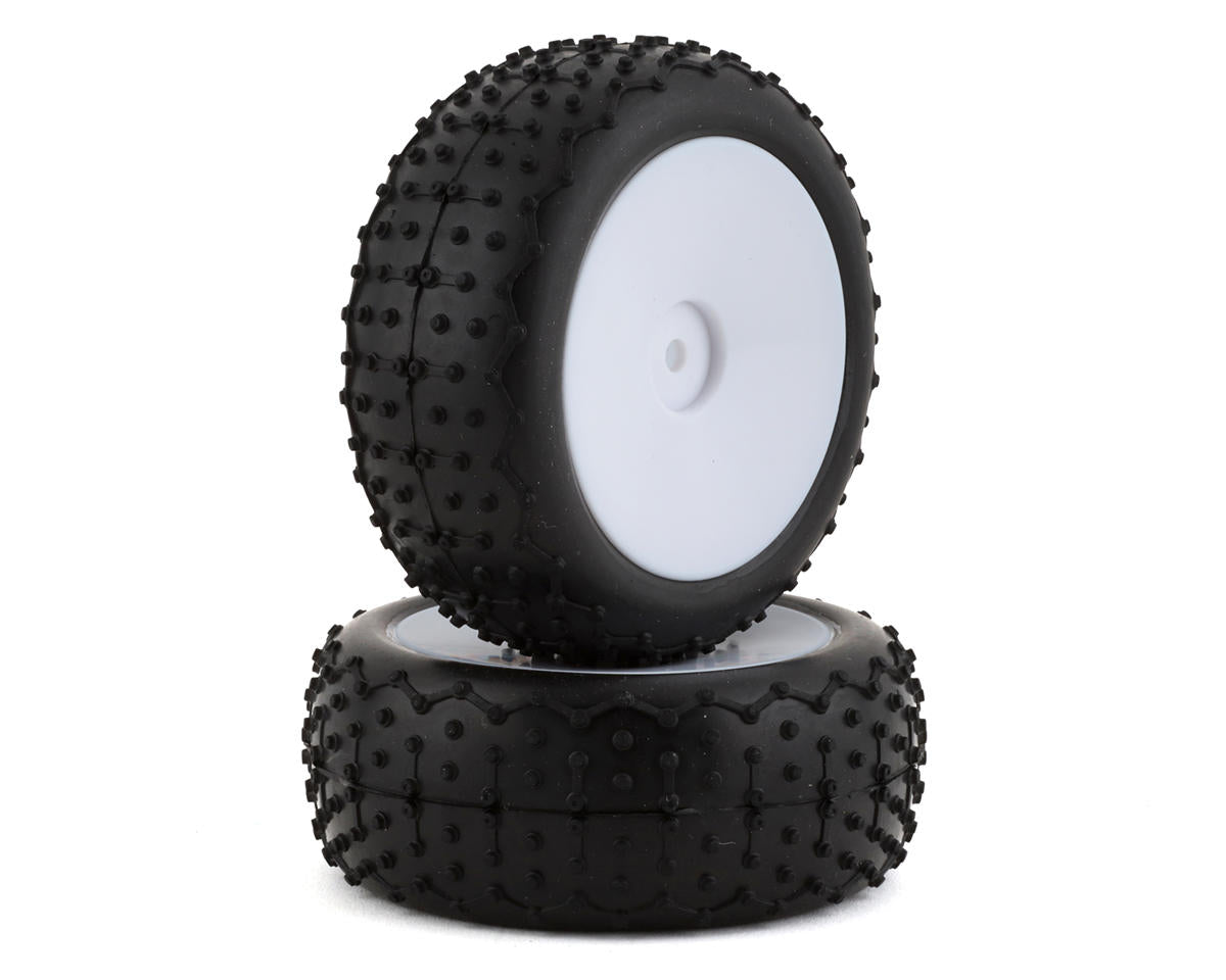 Team Associated Reflex 14B Rear Wide Pre-Mounted Mini Pin Tire (2) (White)