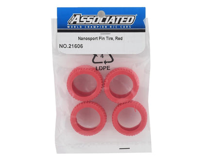 Team Associated NanoSport Pin Tires (Red)