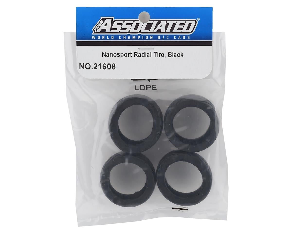 Team Associated NanoSport Radial Tires (Black)