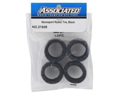 Team Associated NanoSport Radial Tires (Black)