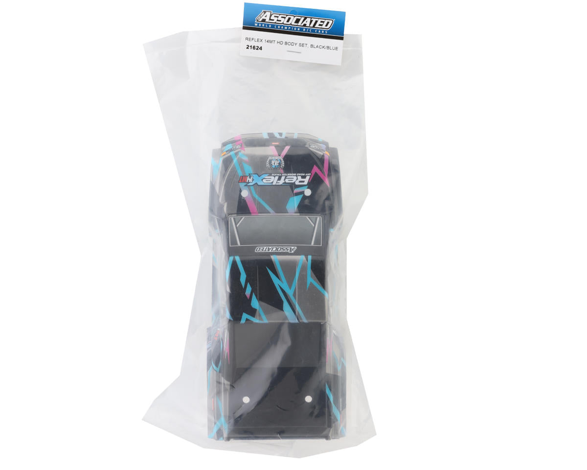 Team Associated Reflex 14MT Pre-Painted Body (Black/Blue)