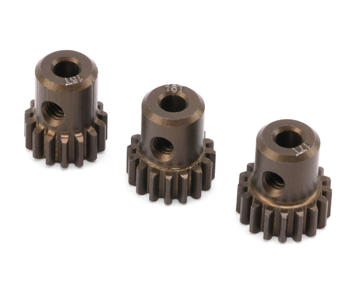 Team Associated RC28R 64P Factory Team Aluminum Pinion Gears Set (15T/16T/17T)