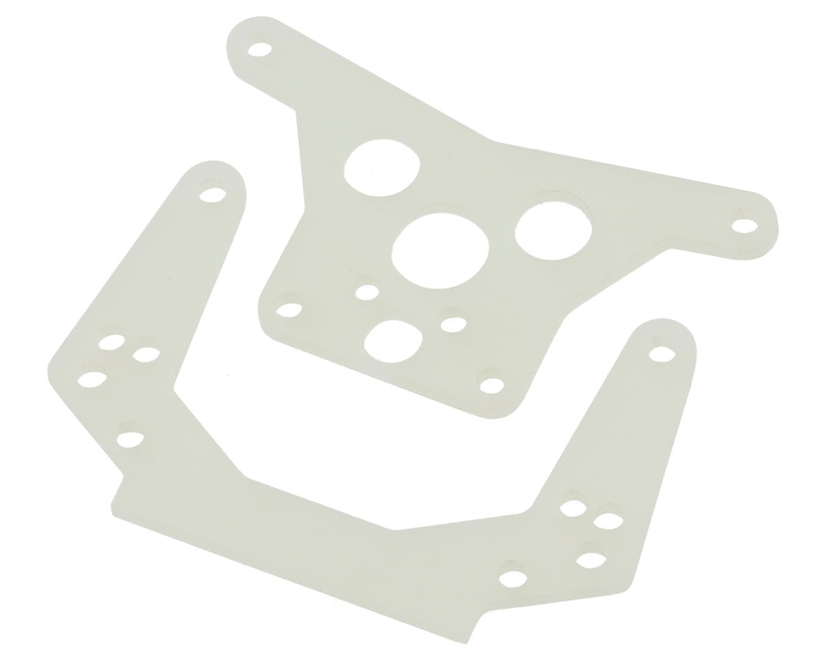 Team Associated RC10 Model 24 Front & Rear Shock Tower Set (White)
