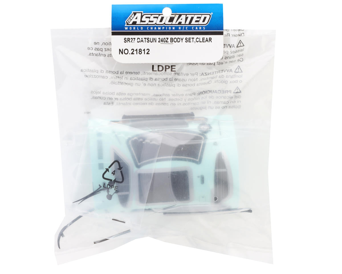 Team Associated SR27 Datsun 240Z Body Set (Clear)