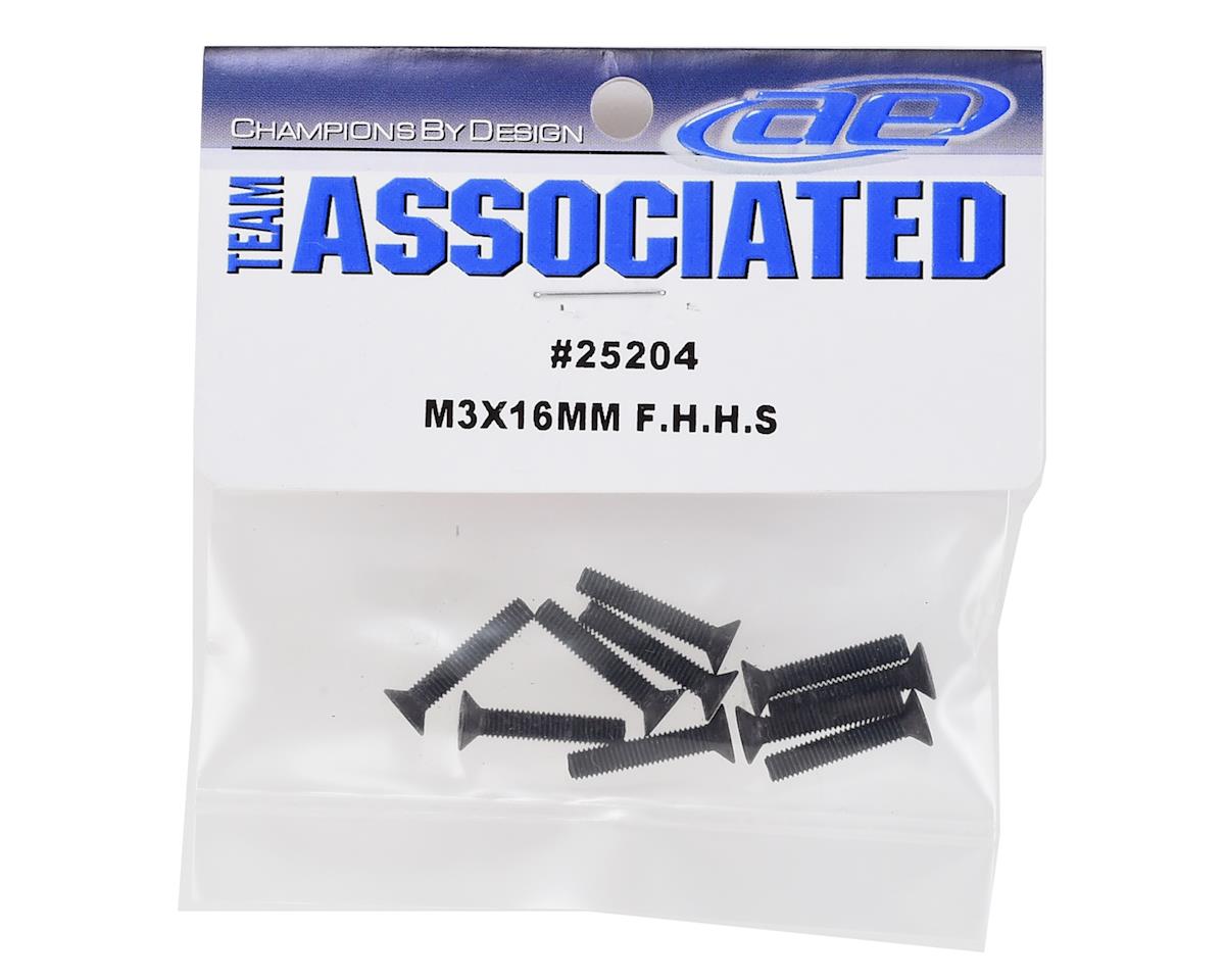 Team Associated 3x16mm Flat Head Hex Screw (10)