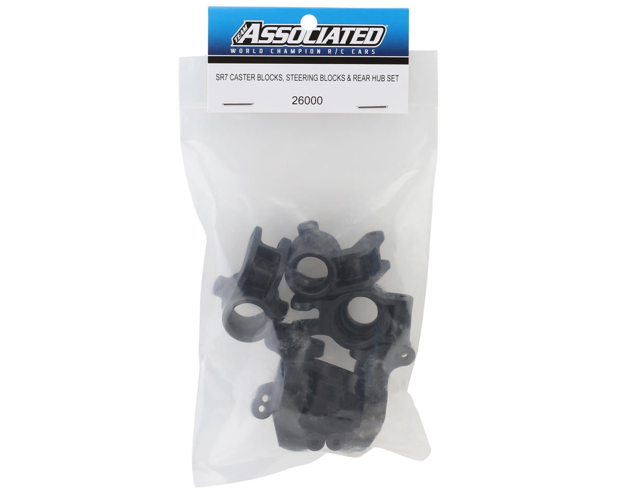 Team Associated SR7 Hoonigan Caster, Steering Blocks & Rear Hubs Set