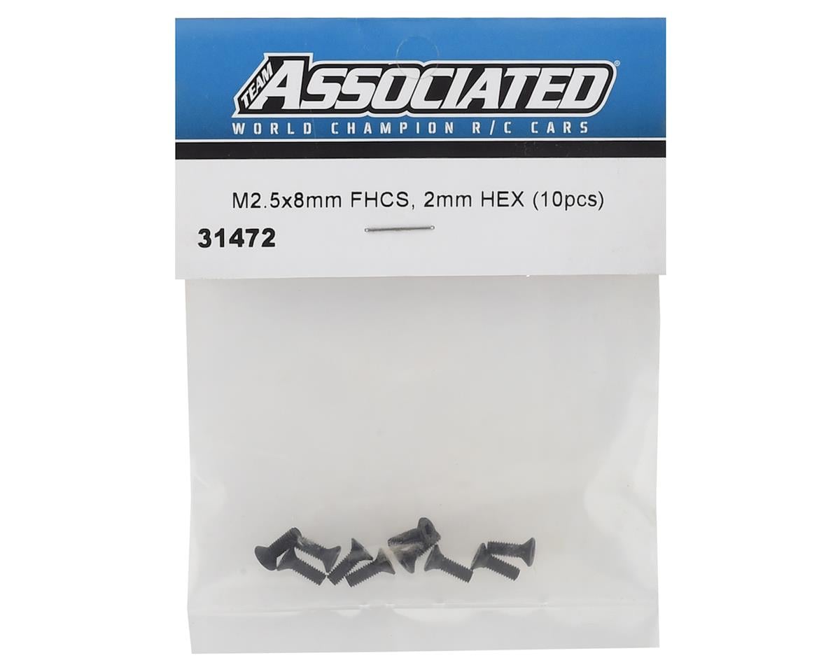 Team Associated M2.5x8mm Flat Head Screws (10)
