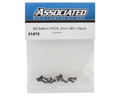Team Associated M2.5x8mm Flat Head Screws (10)