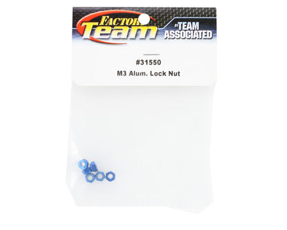 Team Associated 3mm Aluminum Factory Team Locknut (6)