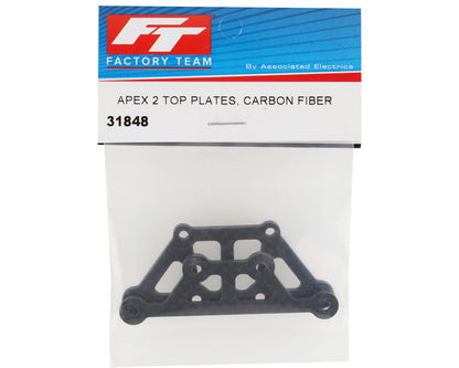 Team Associated Apex2 Factory Team Carbon Fiber Top Plates (Front & Rear)