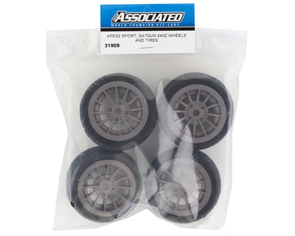 Team Associated Apex2 Sport Datsun 240Z Pre-Mounted Wheels & Tires (4)