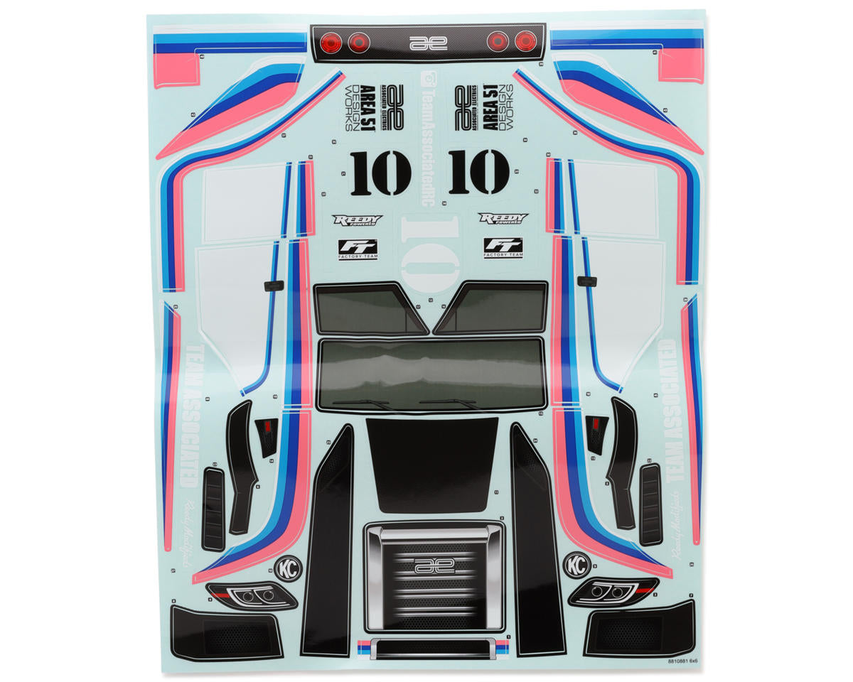 Team Associated 6x6 Truck Body Set (Clear)