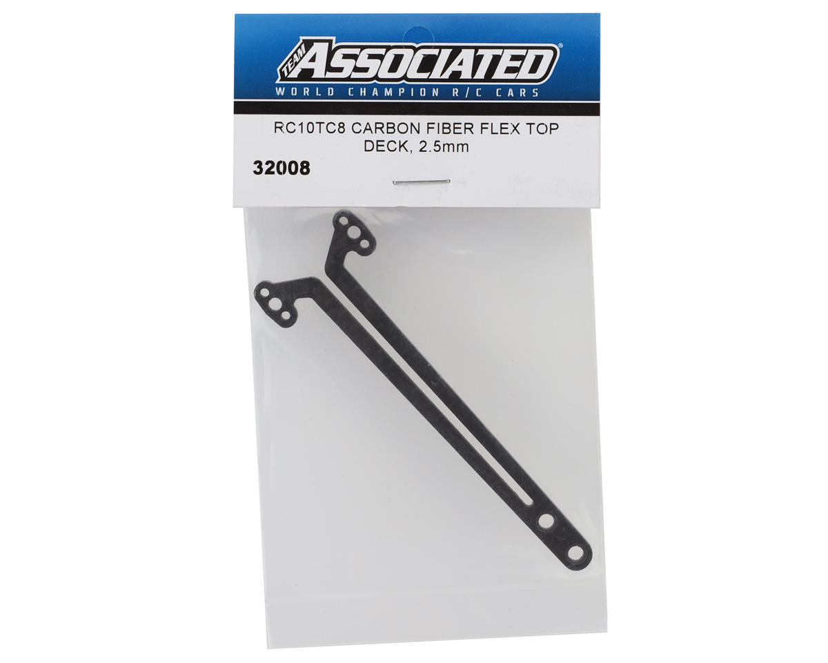 Team Associated RC10TC8 2.5mm Carbon Fiber Top Deck (Flex)