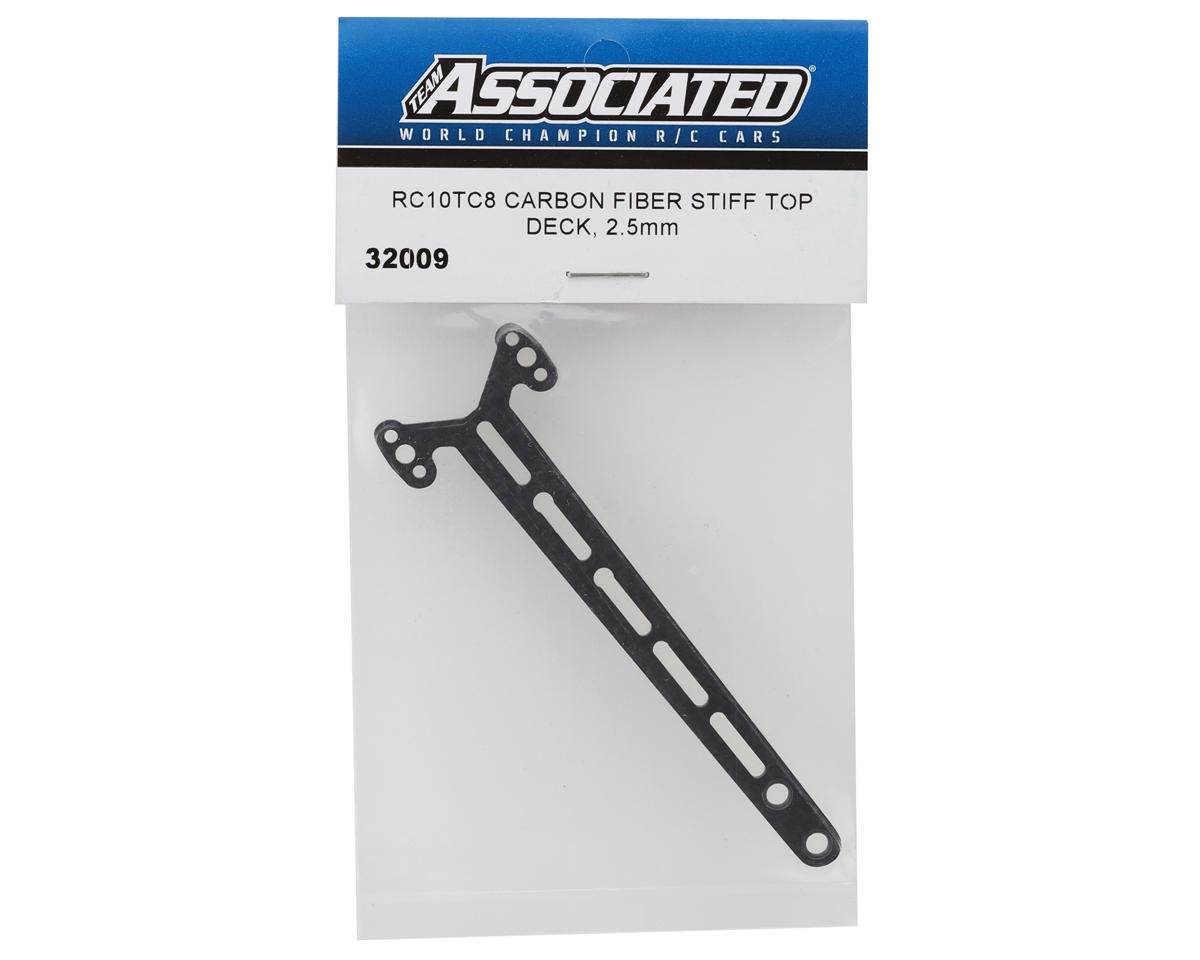 Team Associated RC10TC8 2.5mm Carbon Fiber Top Deck (Stiff)