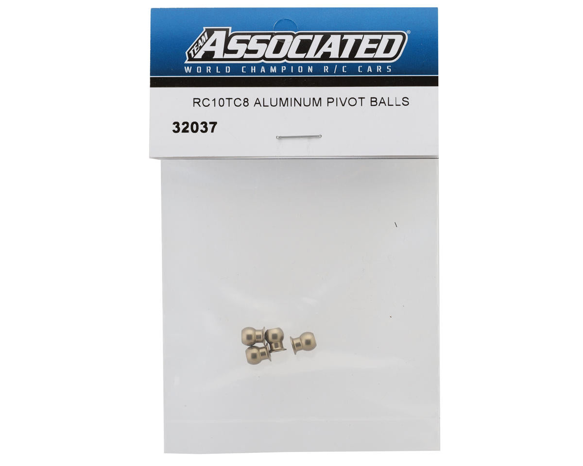 Team Associated RC10TC8 Aluminum Pivot Balls (4)