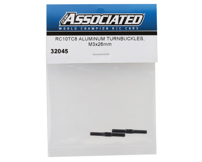 Team Associated RC10TC8 3x26mm Aluminum Turnbuckles (2)