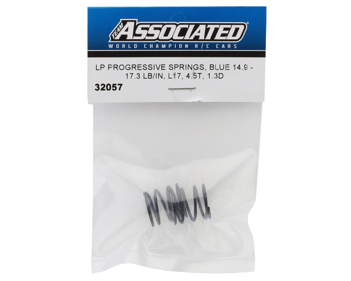 Team Associated RC10TC8 LP Progressive Springs (2) (Blue/14.9-17.3lb)