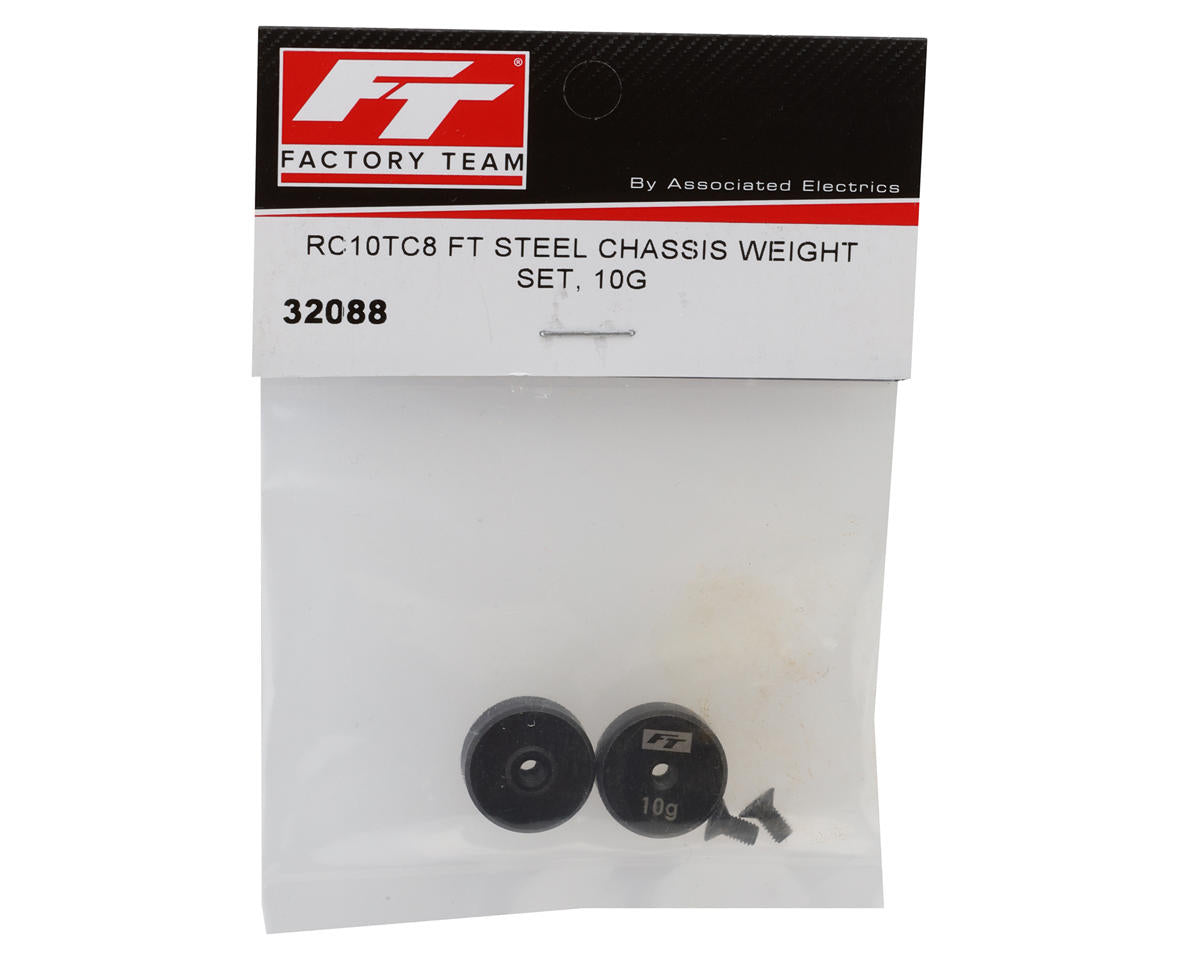 Team Associated RC10TC8 Factory Team Steel Chassis Weights (10g)