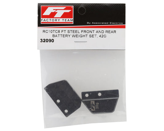 Team Associated RC10TC8 Factory Team Front & Rear Steel Battery Weights Set