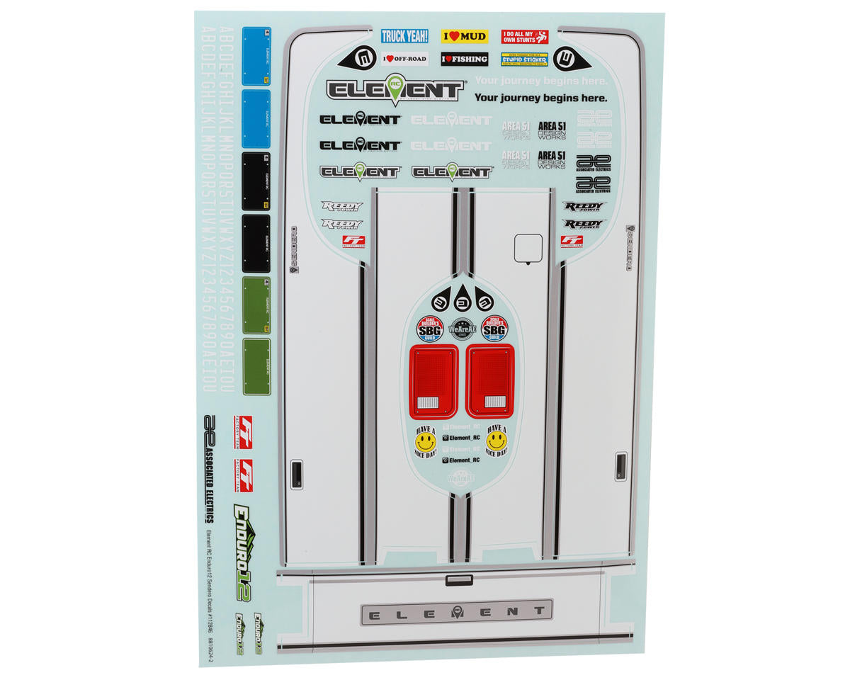 Element RC Enduro12 Sendero Decal Sheets (2)