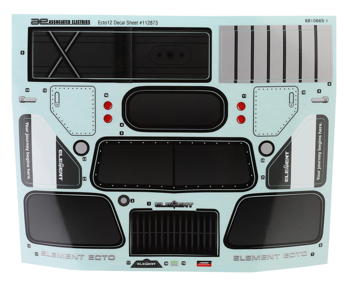 Element RC Enduro12 Ecto Body Set (Clear)