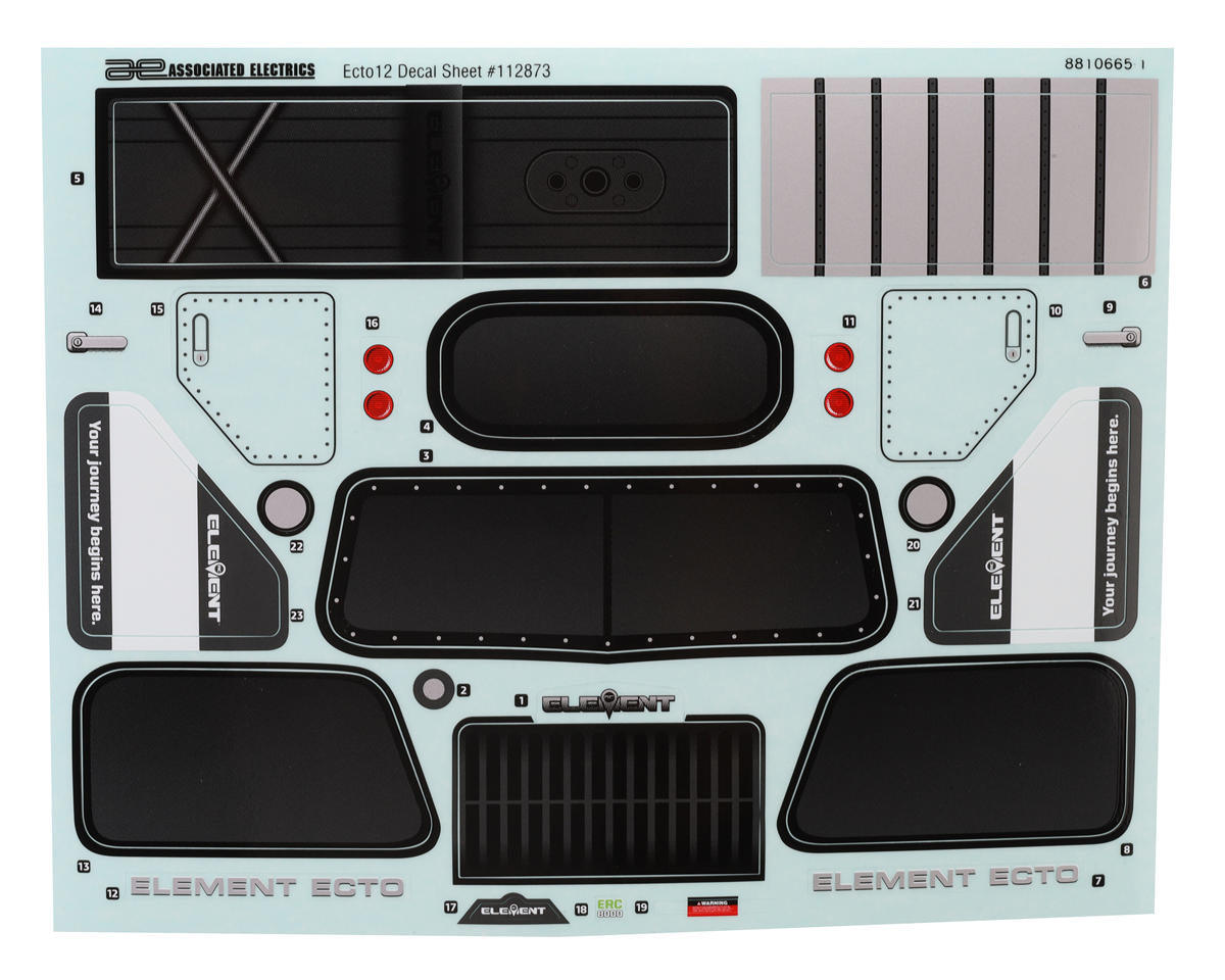 Element RC Enduro12 Ecto Decal Sheet
