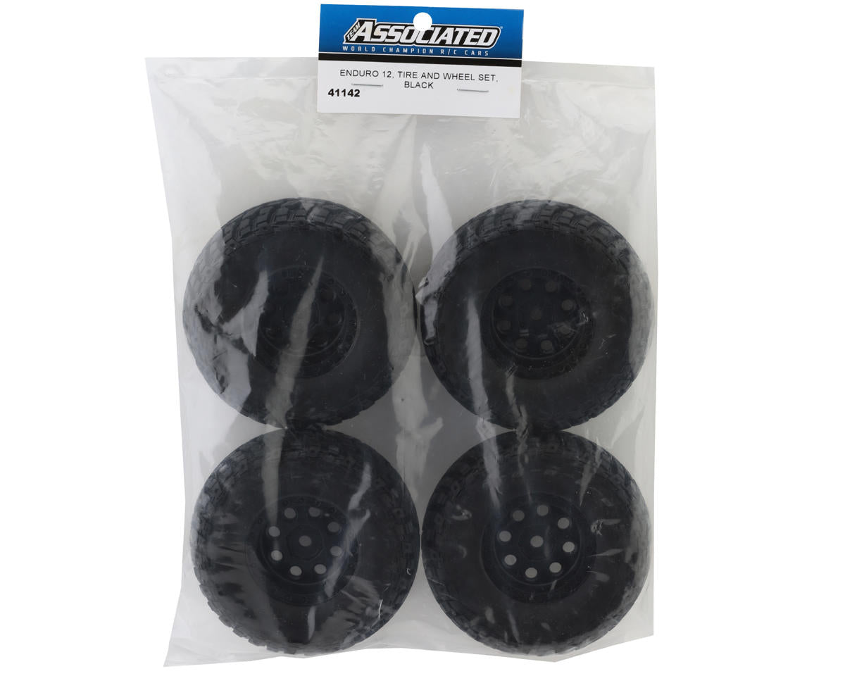 Element RC Enduro12 Wheels & Tires (Black) (4)