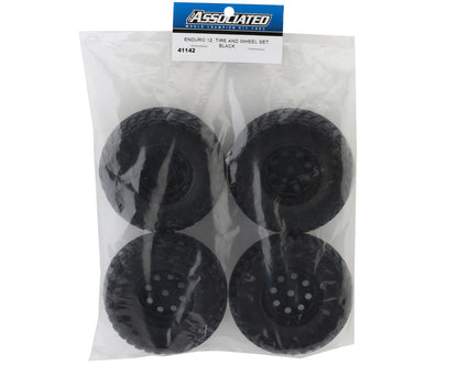Element RC Enduro12 Wheels & Tires (Black) (4)
