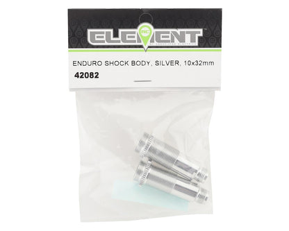 Element RC Enduro 10x32mm Shock Bodies (Silver) (2)