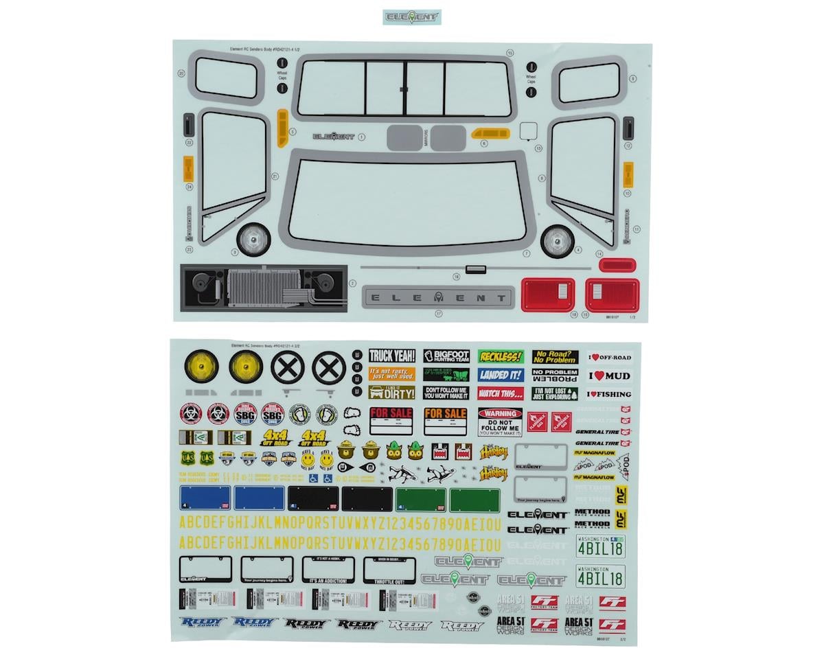 Element RC Sendero Body Decal Sheet
