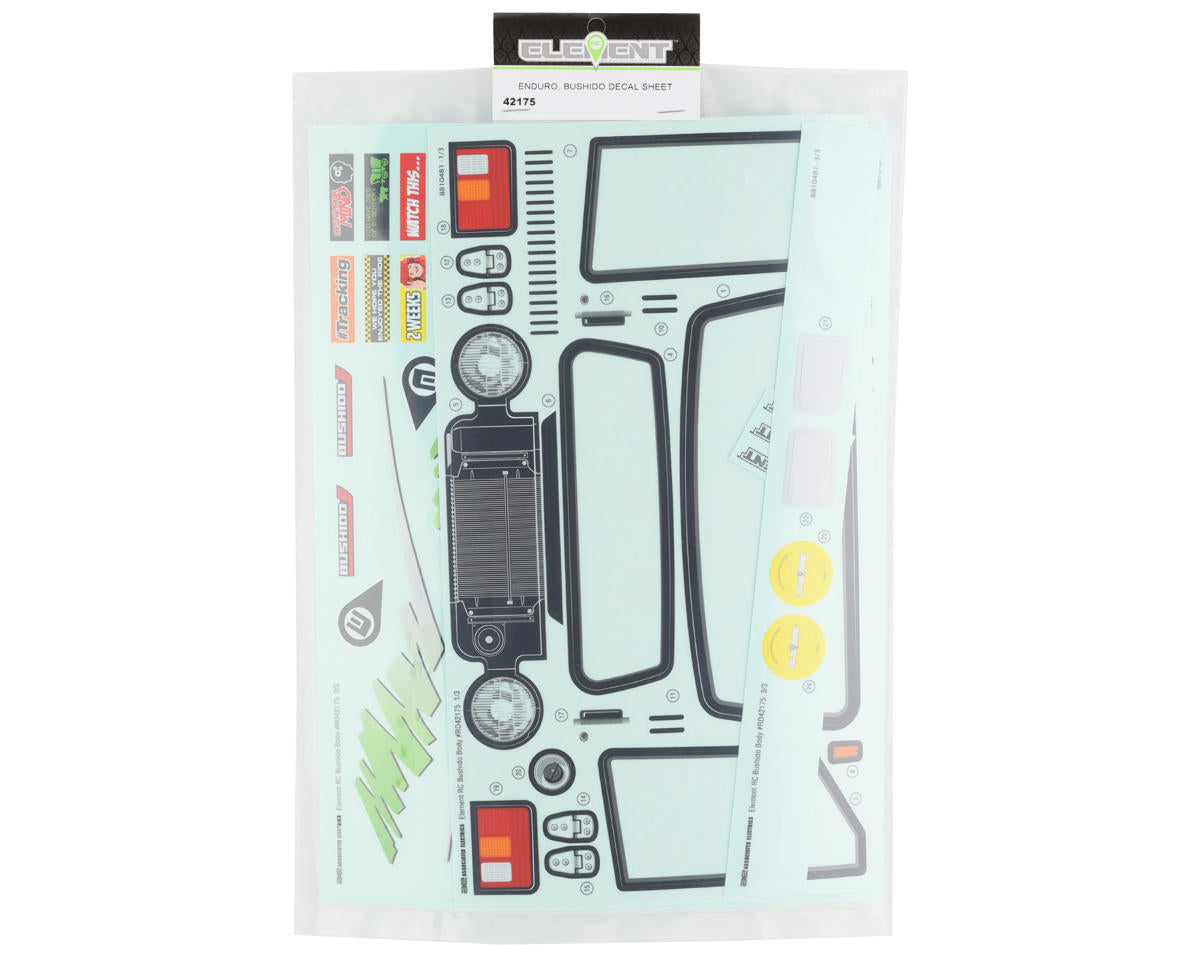 Element RC Enduro Bushido Decal Sheets (2)