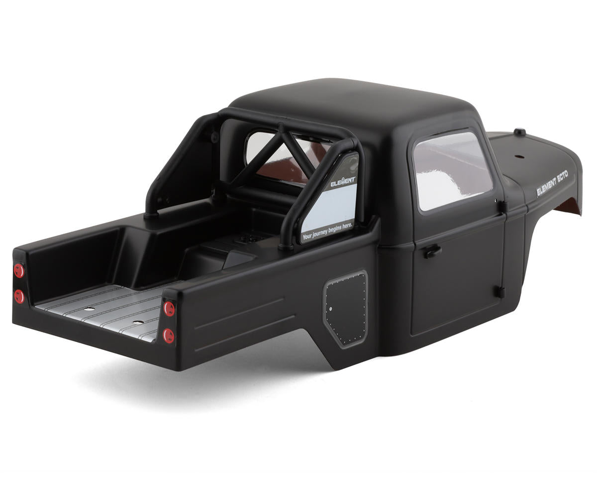 Element RC Enduro Ecto Pre-Painted Body Set (Black) (Scratch 'N Weather)