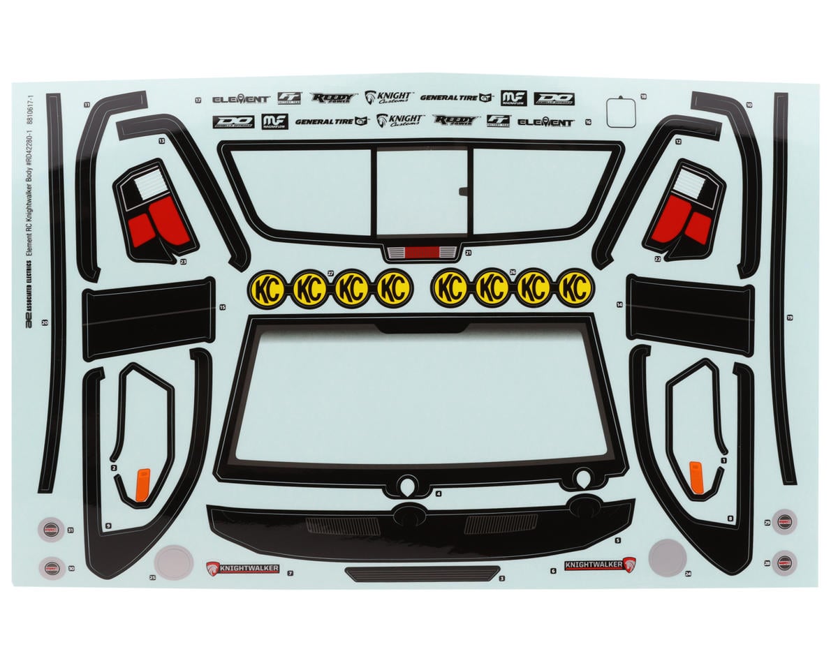 Element RC Enduro Knightwalker Body Set (Clear)