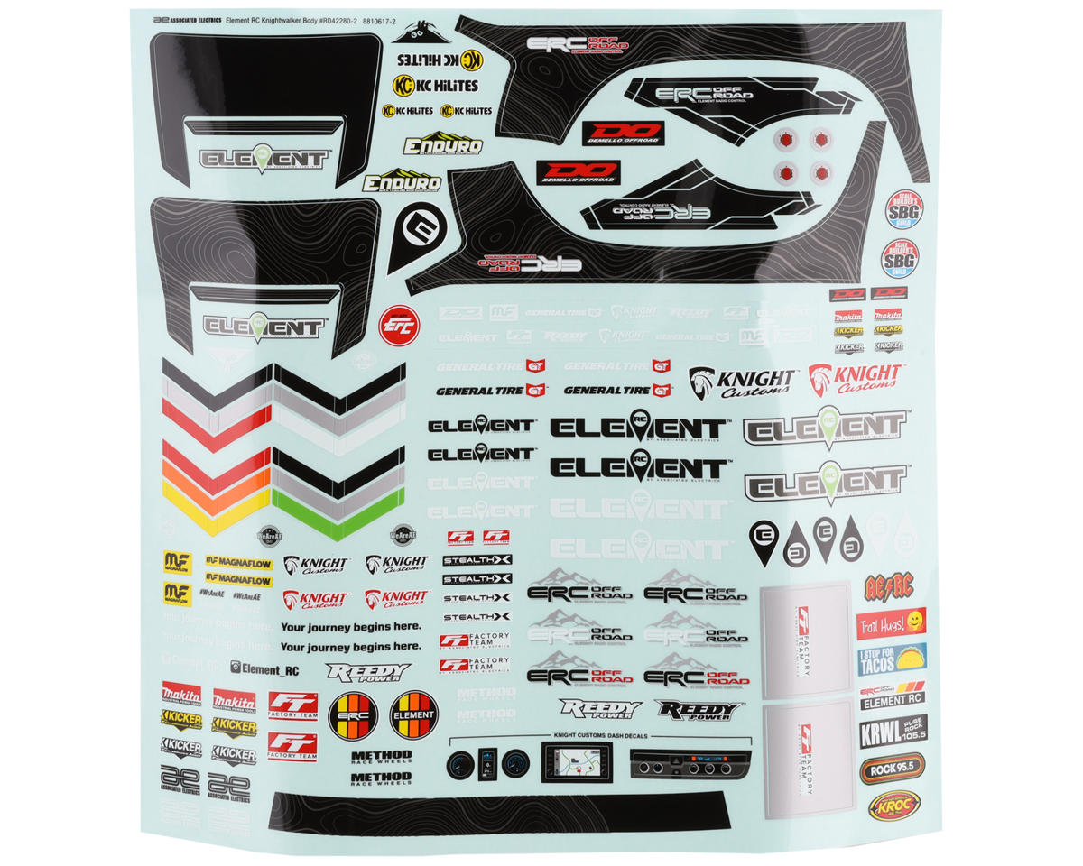 Element RC Enduro Knightwalker Body Set (Clear)