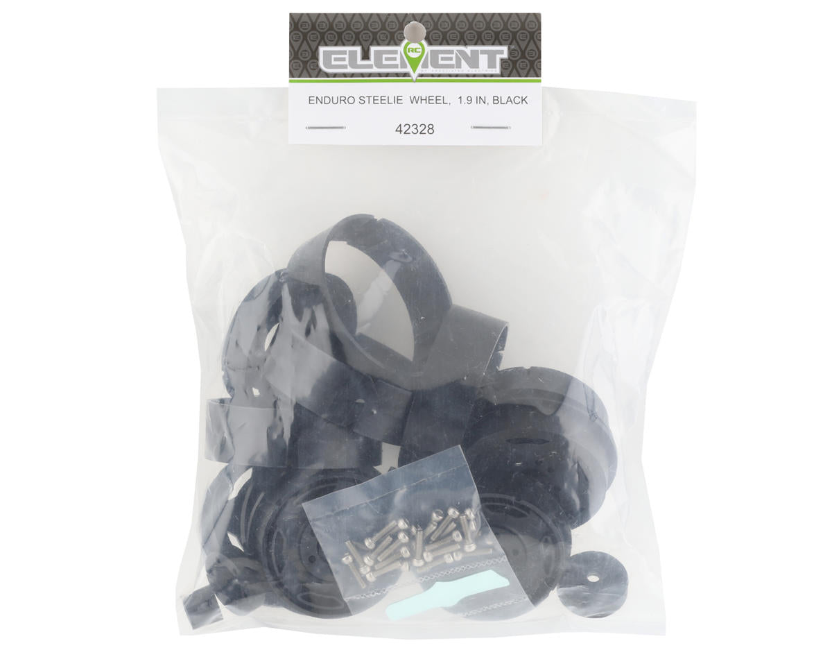 Element RC Enduro 1.9" Steelie Wheels (Black) (4)