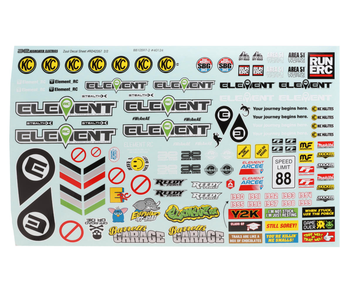 Element RC Enduro Zuul Body Set (Clear)